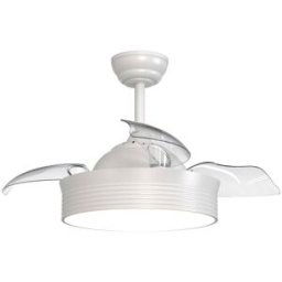Sulion Ventilador de techo retráctil con luz led blanca