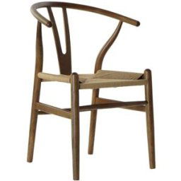 Fijalo Silla de madera de olmo y ratan en natural 55x46x80cm