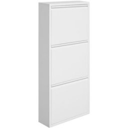 Estosa Zapatero moderno blanco compacto de 3 puertas
