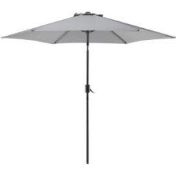 Beliani Sombrilla de jardín 270 cm gris oscuro