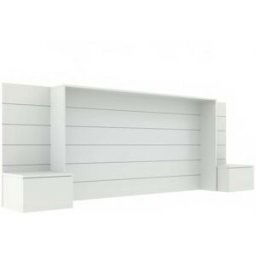 ID Kids Cabecero con mesitas de noche blanco 160 cm