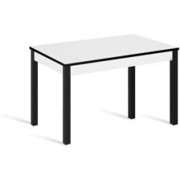 Portus Mesa cocina extensible 110(160)x70 cm blanco pata negro