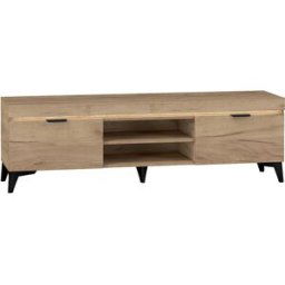 Petits meubles Mueble tv 2 puertas 157 cm con led estratificado beige