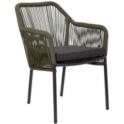 Wanderlust deco Silla de ratan sintético verde 56x66x80