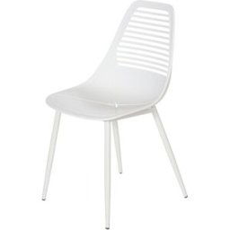 Koketto Home Silla de cocina blanca de polipropileno.