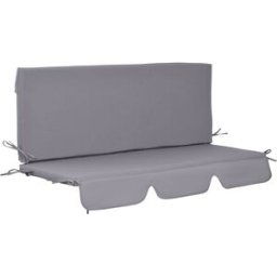 Outsunny Cojines para columpio 130x45x5 cm gris
