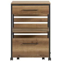 SoBuy Carro de cocina con 1 cajón móvil madera marrón