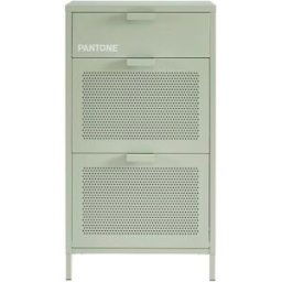 Pantone Mueble zapatero verde almendra metal 55cm