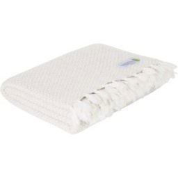 Les jardins de la comtesse Manta de cachemir y lana blanca 130 x 230 cm