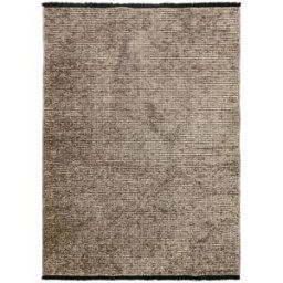 The Deco Factory Alfombra plano algodón negro con reflejo de luz gris 160x230