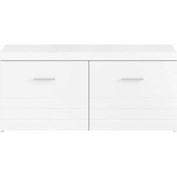 SoBuy Banco zapatero con 2 puertas 4 estantes blanco