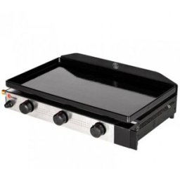 Somagic Plancha de gas 3 quemadores placa de hierro fundido negro