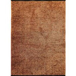 The Deco Factory Alfombra plano algodón negro reflejo de luz naranja 160x230