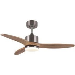 Wonderlamp Ventilador de techo níquel con luz y motor dc silencioso