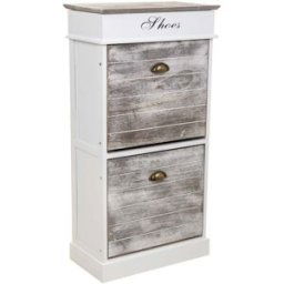Wanderlust deco Zapatero de madera color blanco 50x28x98h cm