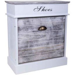 Wanderlust deco Zapatero de madera color blanco 50x28x58h cm