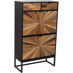 Wanderlust deco Mueble zapatero de madera 70x30x120 marrón