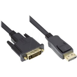 GOOD CONNECTIONS GC DP-DVI1 - Cable adaptador, conector DisplayPort a DVI-D 24+1, 1 m, negro