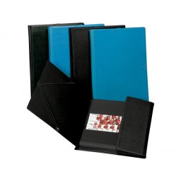 Carpeta saro gomas tres solapas plastico folio color negro