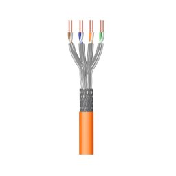 Cable Ewent IM1226 Cat.7 50m S/FTP 1200MHz Naranja libre de halógenos