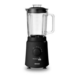 Batidora de Vaso Sogo BAT-SS-5570 1000W 1.5L Acero Inoxidable Titanio 2 Velocidades Negra
