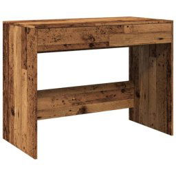 Escritorio Piña madera de ingeniería, 2 cajones, compacto, minimalista, resistente