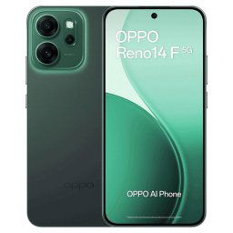 Smartphone OPPO Reno14 F 5G 8GB 256GB 6.57" AMOLED 50MP IP69 Carga Rápida 45W Luminous Green