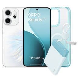 Smartphone OPPO Reno14 5G Pack de Lanzamiento 12GB RAM 512GB 6.59" AMOLED 120Hz Opal White