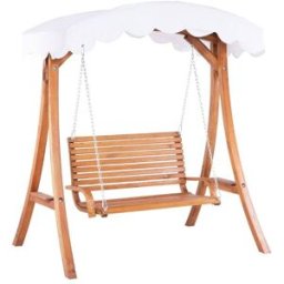 Beliani Columpio madera marrón