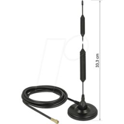 DELOCK 12418 - Antena GSM con base magnética, 5 dBi, 3 m