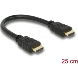 DELOCK 83352 - HDMI de alta velocidad con cable Ethernet, 4K 30 Hz, 0,25 m