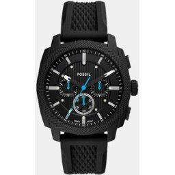 Fossil Reloj de hombre Machine FS6099 cronógrafo de silicona negro. Negro