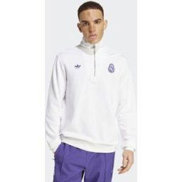Adidas Sudadera de hombre Terrance Icons del Real Madrid . Blanco M