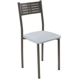 El Corte Inglés Silla de cocina en símil piel Inés . Grafito / Gris