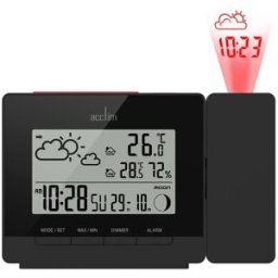 Acctim Reloj despertador digital con proyección LED . Negro