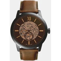 Fossil Reloj de hombre Townsman ME3155 Automático de piel marrón. Marrón