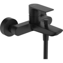 Hansgrohe Grifo monomando para bañera o ducha Rebri E . Negro mate