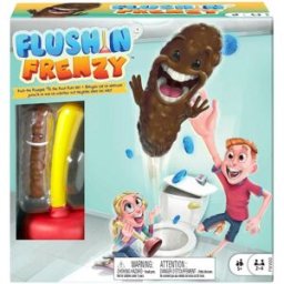 Mattel Baño Boom, ¡Atrapa la Caca!, juego de mesa infantil.