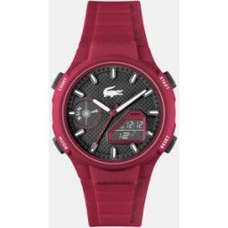 Lacoste Reloj de hombre LC33 2011368 de silicona rojo. Rojo