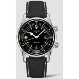 Longines Reloj de hombre L37744500 The Legend Diver textil negro. Negro