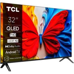 TCL TV QLED 81,28 cm (32') 32S5K, Full HD, Smart TV con Android TV, HDR, compatible con Google Cast & Google Home. Titanio