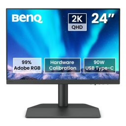BenQ SW242Q 24.1" Monitor para Fotografía LED IPS QHD ADOBE RGB Delta ≤1.5 Calibracion Hardware
