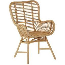 Beliani Silla de comedor ratán natural