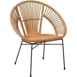 Beliani Silla de comedor ratán natural