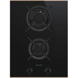 SMEG Placa gas 2 quemadores - PV632CNR. Negro