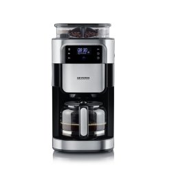 Severin Ka 4813 Cafetera con Molinillo de Goteo Jarra de Cristal 1,25 L 1000 W Negro