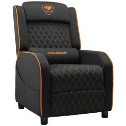 Butaca Gaming COUGAR Ranger One armazón acero, reclinable, soporte lumbar, hasta 150 kg, Negro/Naranja