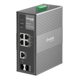 Switch gestionado Omada by TP-Link IES206GPP 4x RJ-45 Gigabit, 1x SFP, PoE++ sin ventilador, montaje rack/parede, 12Gbps, rango industrial