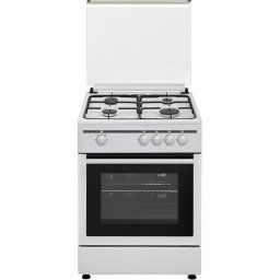 Vitrokitchen CB55BB Cocina de Gas Butano 4 Zonas + Horno Blanca