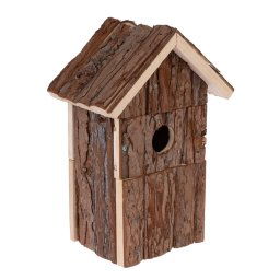 TIAKI caja nido cabaña de madera - 17 x 12,5 x 26 cm (L x An x Al)